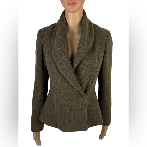 Ralph Lauren Purple Label Womens 4 Sweater Cardigan Green Wool Cashmere Jacket - Picture 2 of 12